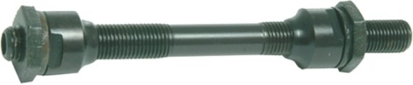 MP V.R.-Hohlachse; Stahl, M9x1, kpl. mit Konen, Distanzbuchsen, U-Scheibe und Kontermutter, 108mm lang