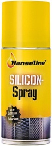 HANSELINE Silikonspray; Pflegt Gummi, Glattleder, Kunststoff, Metall- und Chromteile, bewahrt vor Alterung und Korrosion. Auch zum Imprägnieren von Fu